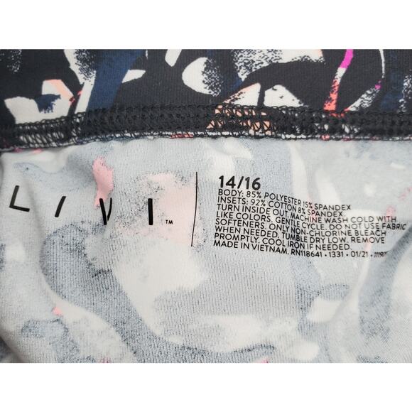 LIVI Womens 14/16 Capri Power Legging With Moisture Wicking Multicolor New - Picture 6 of 6